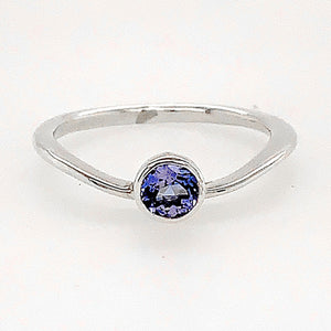 Tom Kruskal Cradled Tanzanite Stacking Ring