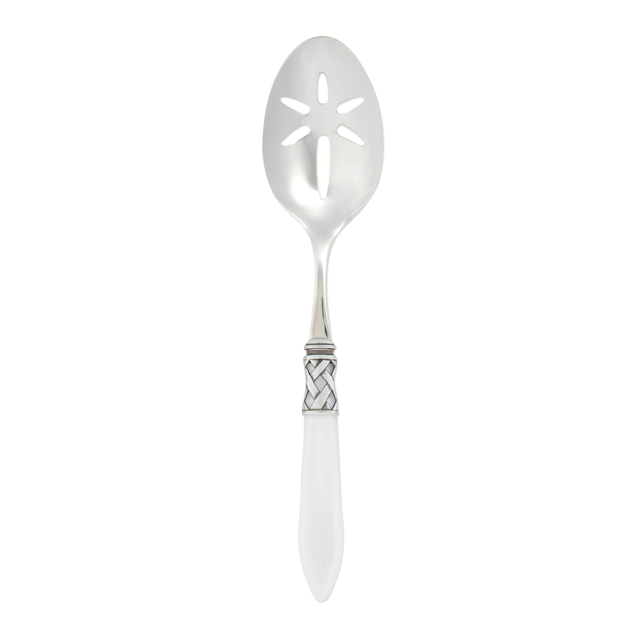 Vietri Aladdin Antique White Slotted Spoon