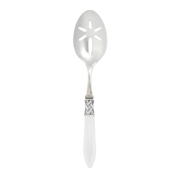 Vietri Aladdin Antique White Slotted Spoon