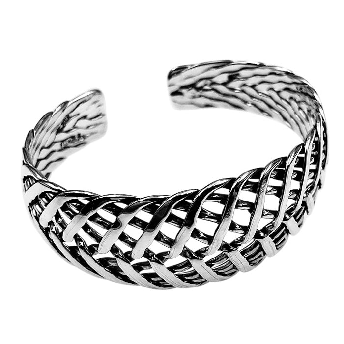 East Wind Woven Sterling Silver Cuff