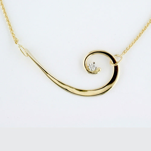 Tom Kruskal Gold and Diamond Nautilus Necklace