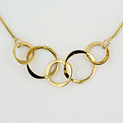 Tom Kruskal Five Gold Rings Necklace