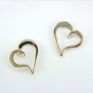 Tom Kruskal Small Gold Heart Earrings