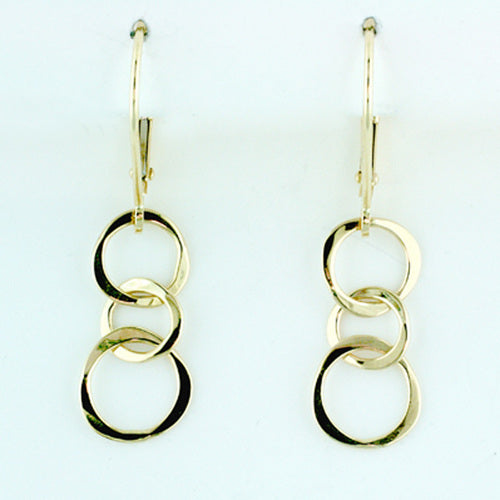 Tom Kruskal Little Circle Gold Earrings