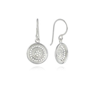 Anna Beck Classic Sterling Silver Dish Drop Earrings