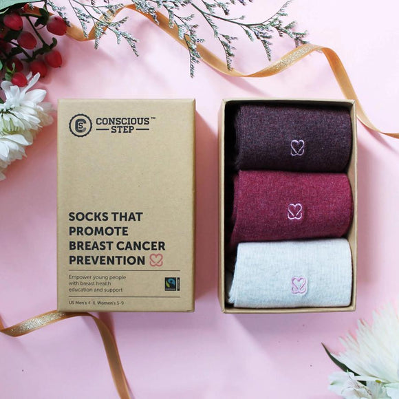 Conscious Step Box Socks that prevent breast cancer S