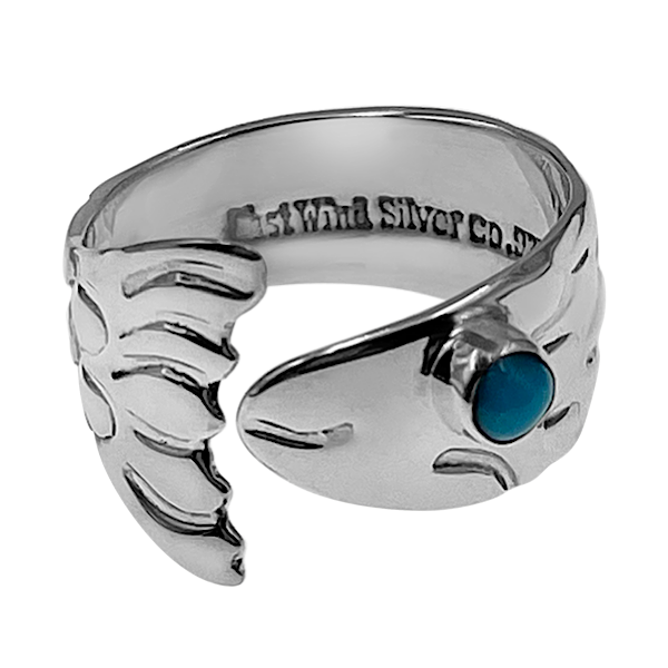 East Wind Fish Ring With Turquoise Eye