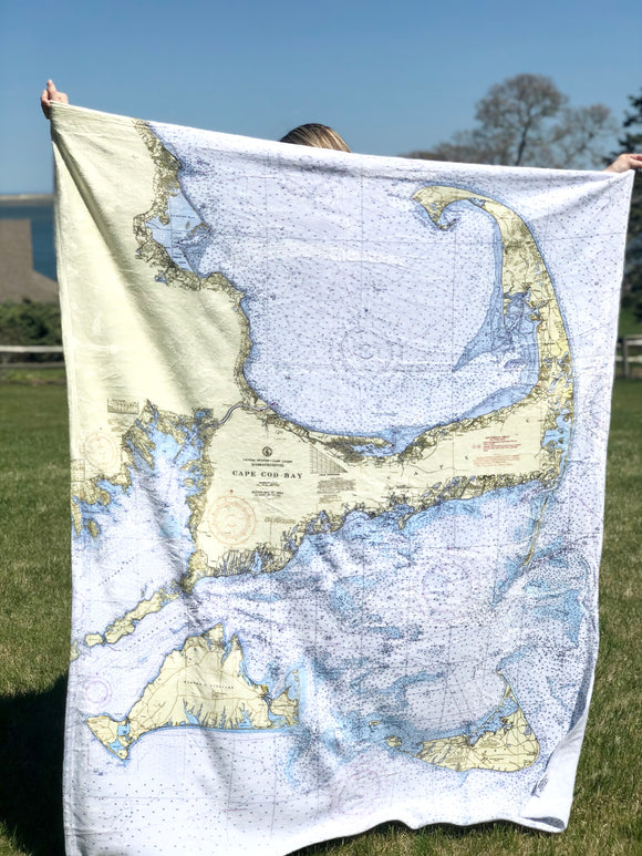 Maritime Tribes Cape & Islands Map Blanket Vintage