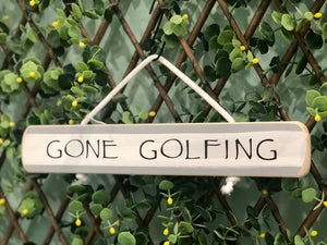On Cape Time "Gone Golfing" Rope Sign