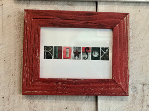 Letters from the Cape "Red Sox" Framed Sign