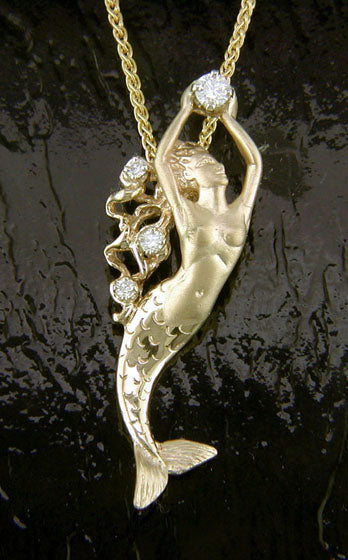 Steven Douglas “Goldie” Mermaid with diamonds Pendant
