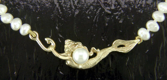 Steven Douglas "Hooked on you" Mermaid & Pearl Necklace