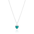 Anna Beck Small Turquoise Silver Heart Necklace