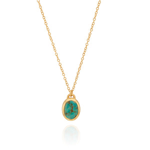 Anna Beck Medium Oval Turquoise Pendant Necklace