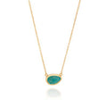 Anna Beck Medium Gold Asymmetrical Turquoise Necklace
