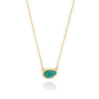 Anna Beck Medium Gold Asymmetrical Turquoise Necklace