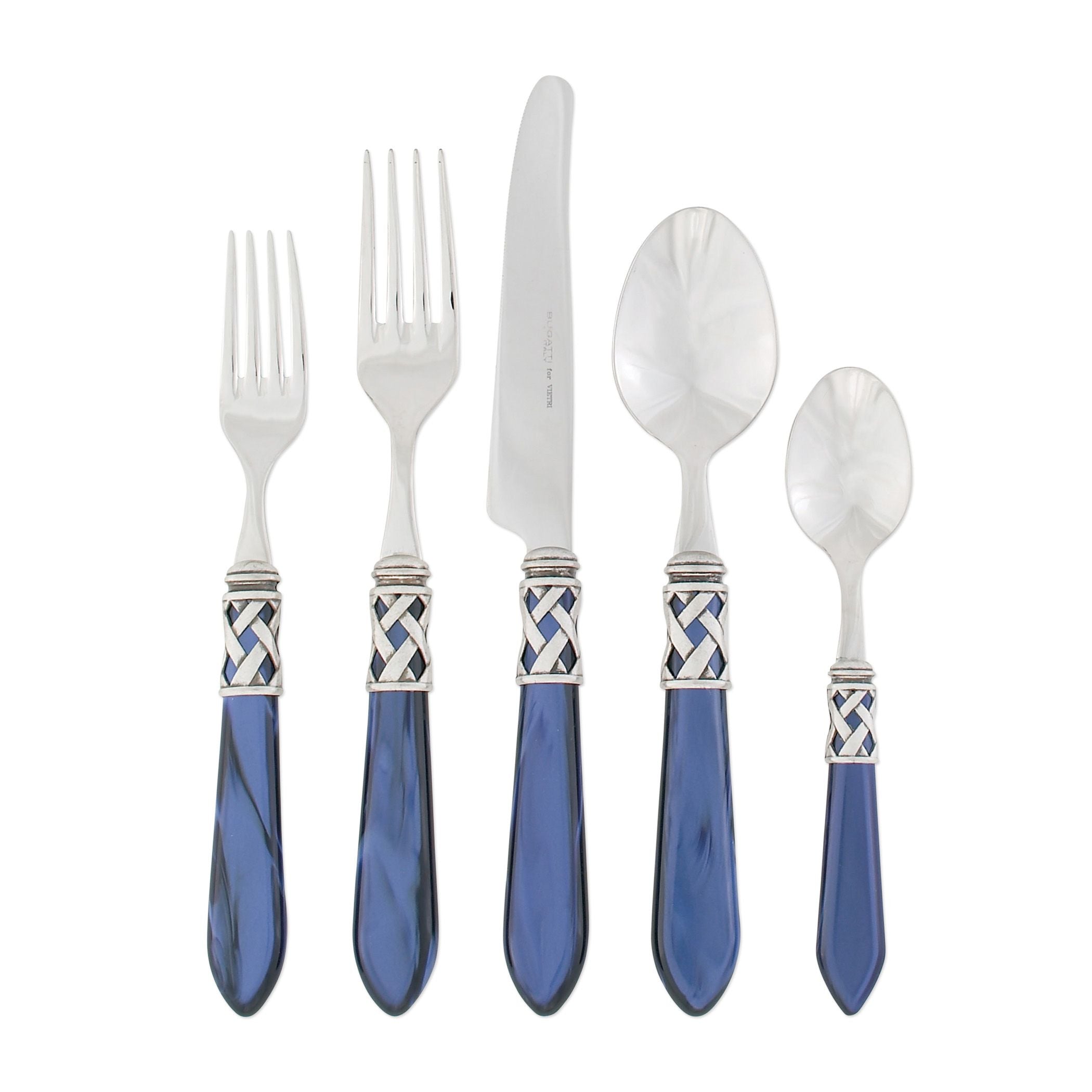 Vietri Aladdin Antique Blue Five Piece Place Setting