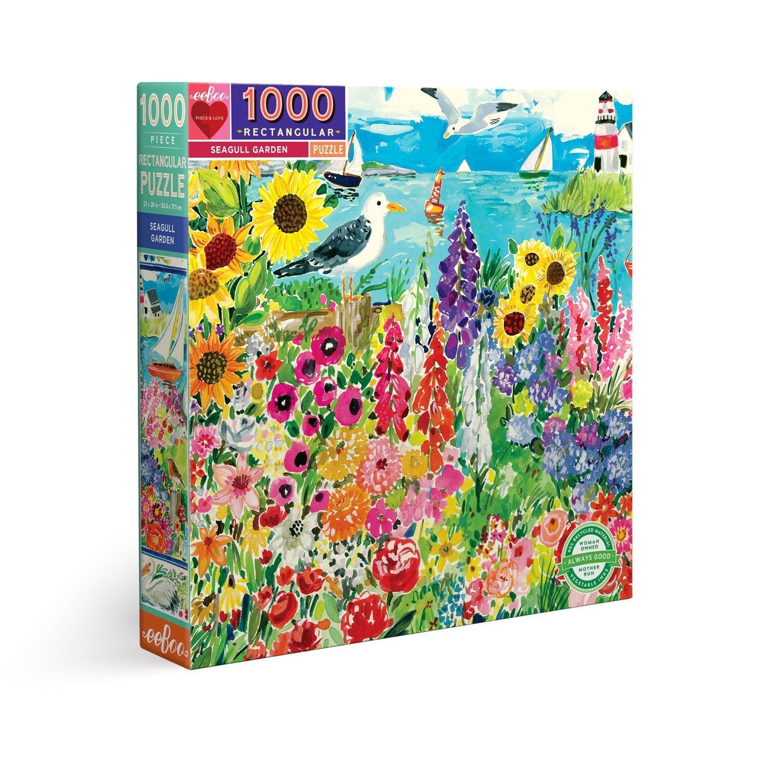 Eeboo Seagull Garden 1000 Piece Puzzle