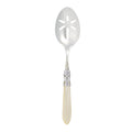 Vietri Aladdin Brilliant Ivory Slotted Spoon