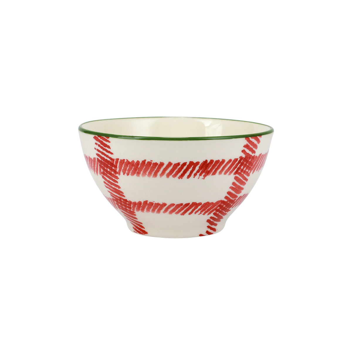 Vietri VMIL-003005D  Mistletoe Plaid Cereal Bowl