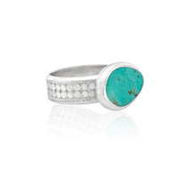Anna Beck Silver & Turquoise Asymmetrical Cocktail Ring