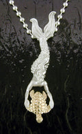 Steven Douglas Sterling Silver Mermaid with Gold Turtle Pendant