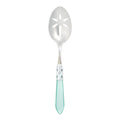 Vietri Aladdin Brilliant Aqua Slotted Spoon
