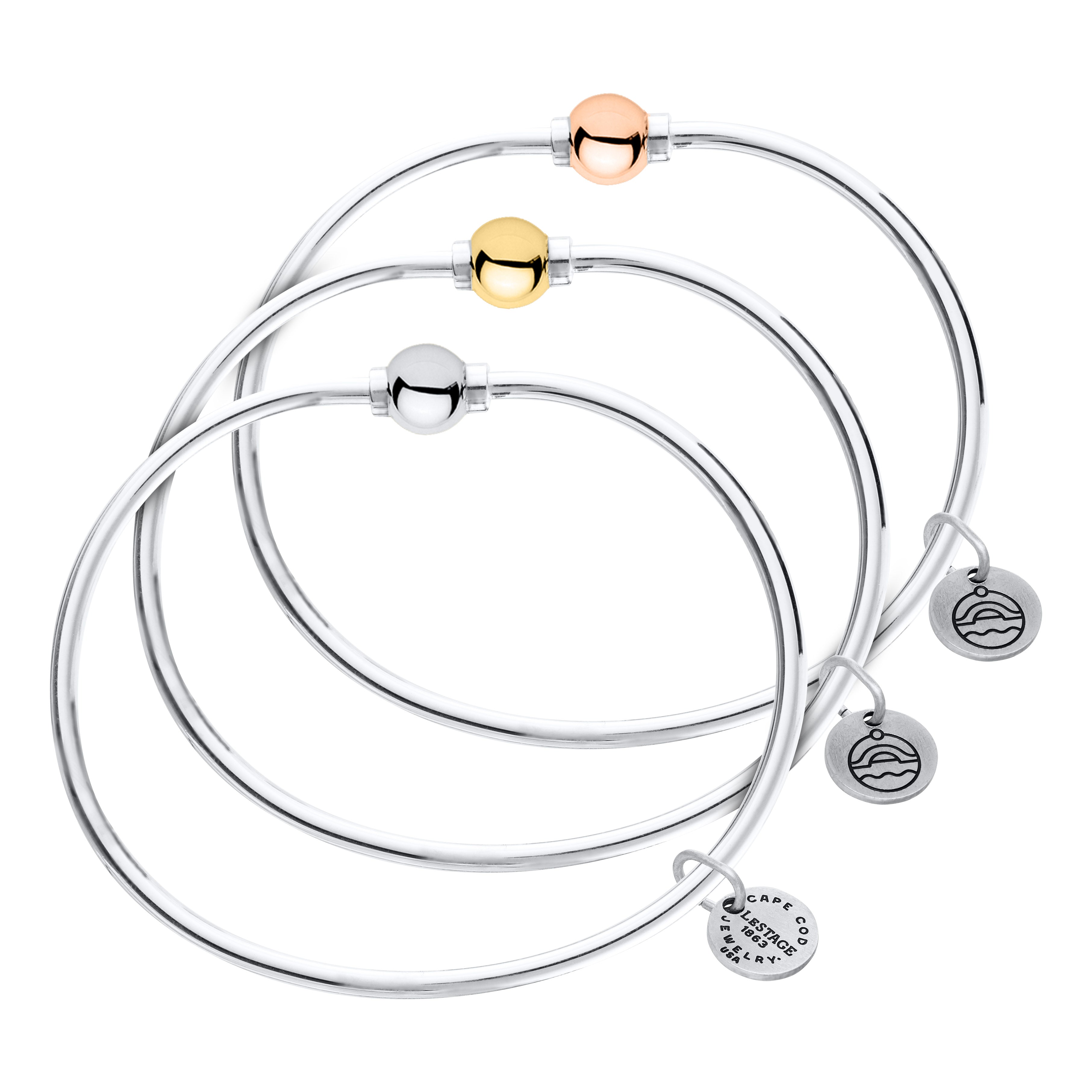 Cape Cod Jewelry Silver Smooth Ball Bracelet