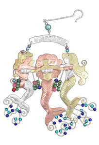 Pilgrim Imports Mermaid Trio Ornament