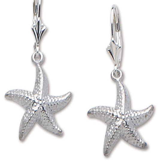 D'Amico Sterling Silver Starfish Dangle Earrings