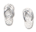 D'Amico Flip Flop Sterling Silver Post Earrings