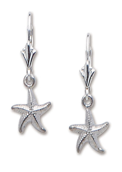 D'Amico Tiny Sterling Silver Starfish Dangle Earrings