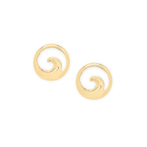 D'Amico 14K Gold Wave Post Earrings