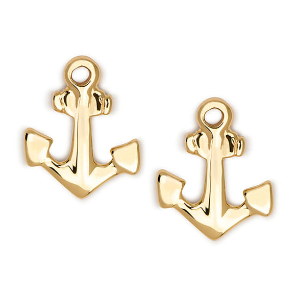D'Amico 14K Gold Anchor Post Earrings