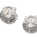 D'Amico Small Sterling Silver Scallop Post Earrings