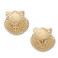 D'amico 14K Gold Scallop Post Earrings