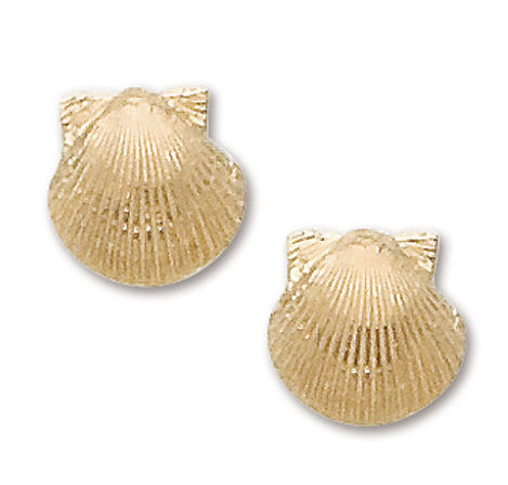 D'amico 14K Gold Scallop Post Earrings