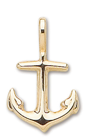 D'Amico 14K Gold Anchor Pendant