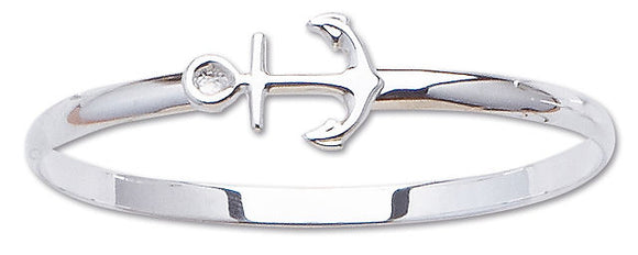 D'Amico Sterling Silver Anchor Bangle