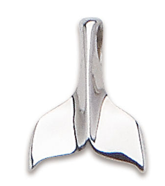 D'Amico Solid Sterling Silver Medium Whale Tail Pendant