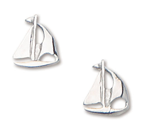 D'amico Sterling Silver Small Sailboat Post Earrings