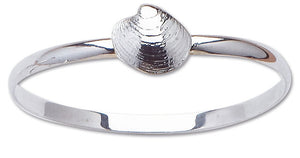 D'Amico Sterling Silver Clam Shell Bangle