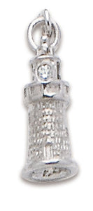 D'Amico Sterling Silver Lighthouse Charm with CZ