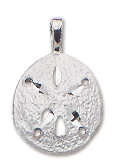 D'Amico Sterling Silver Sanddollar Pendant with Blue Topaz