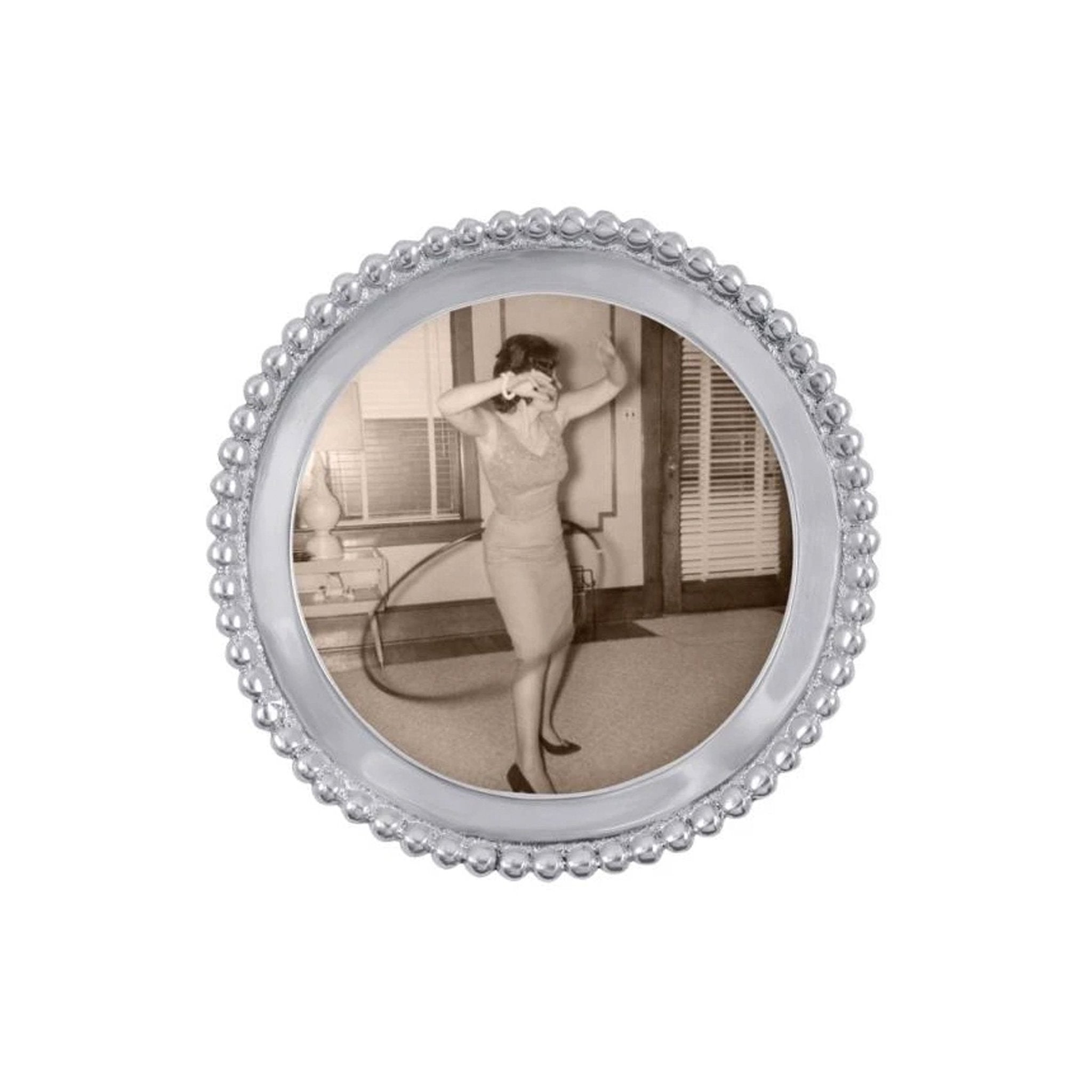 Mariposa Beaded Round Frame