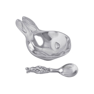 Mariposa Bunny Porringer and Spoon Set