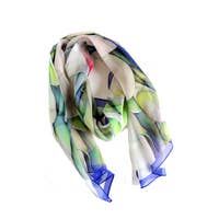 Silk Squirrel Abstract Lily Silk Scarf