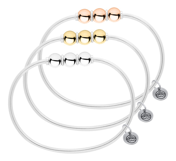 Amazon.com: Cape Cod Jewelry-CCJ 3 Ball Wire Wrap SilverTone Latch Cuff  Bracelet | 7.0: Clothing, Shoes & Jewelry