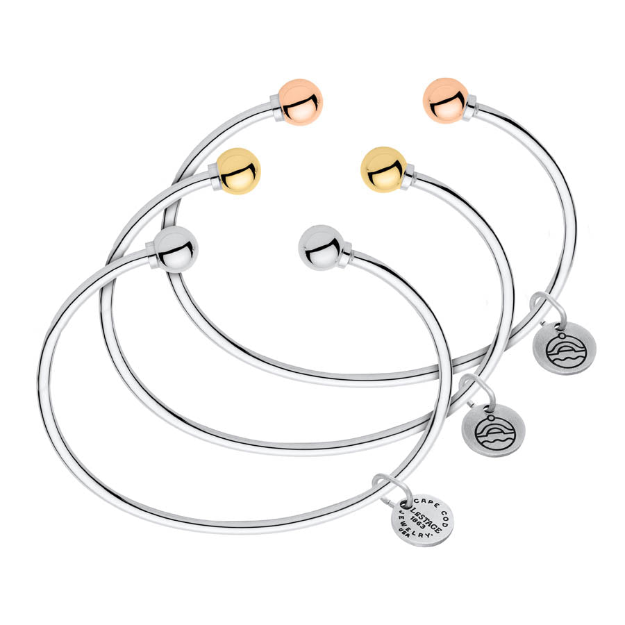 Cape Cod Cuff with Gold End Beads