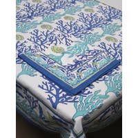 Natural Habitat Blue Reef Round Tablecloth